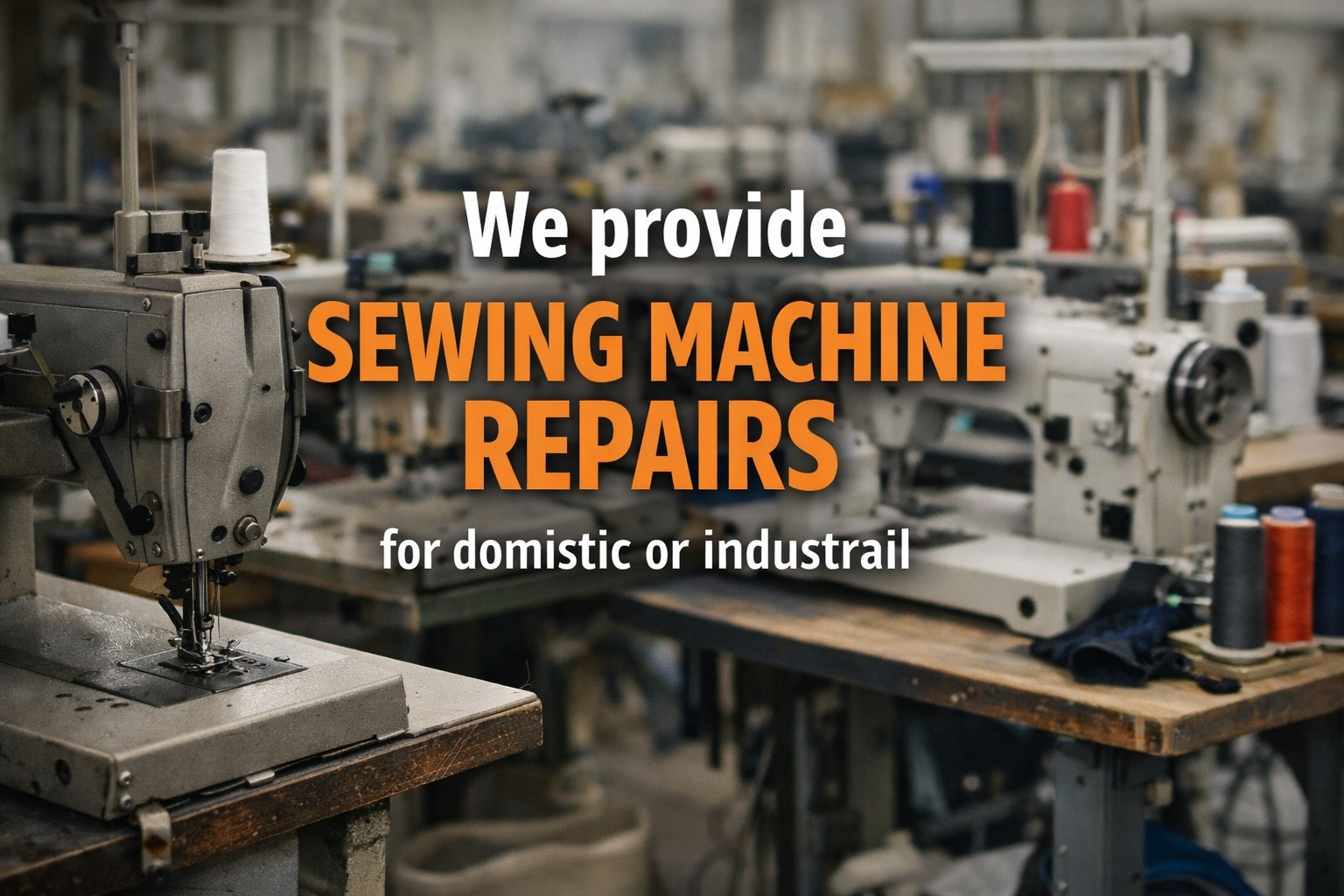 Industrial sewing machine mechanical repair