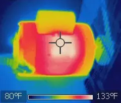 Thermal scan of 3-phase motor